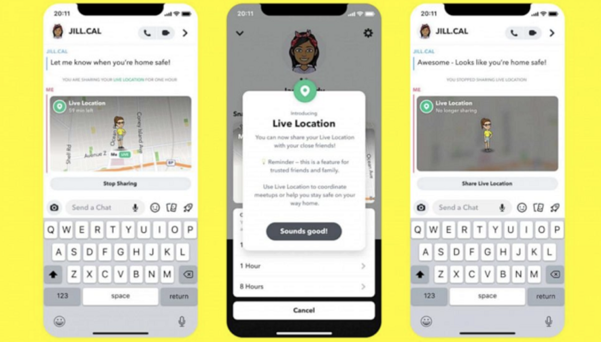 Snapchat Adds Live Sharing Feature for User Safety ZXQ