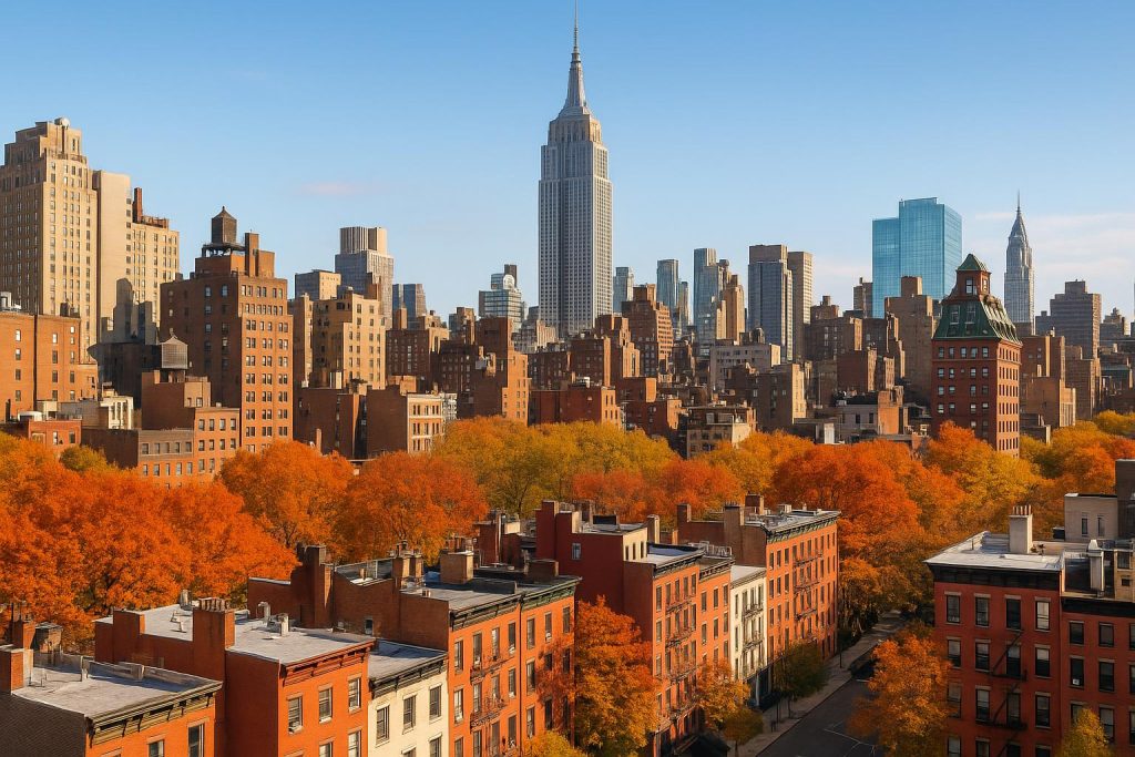 Skyline view of popular New York City neighborhoods highlighted in Haaris Ahmad's travel guide