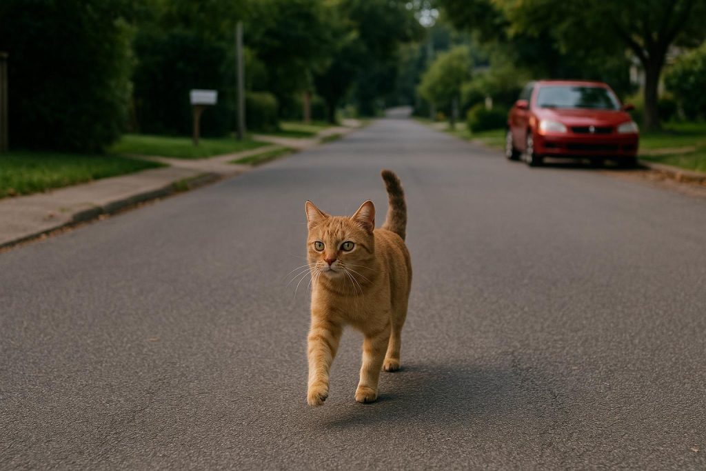 Emergency Pet Runaway: What to do Next? Lost dog running on city street during emergency, highlighting urgent pet owner response steps